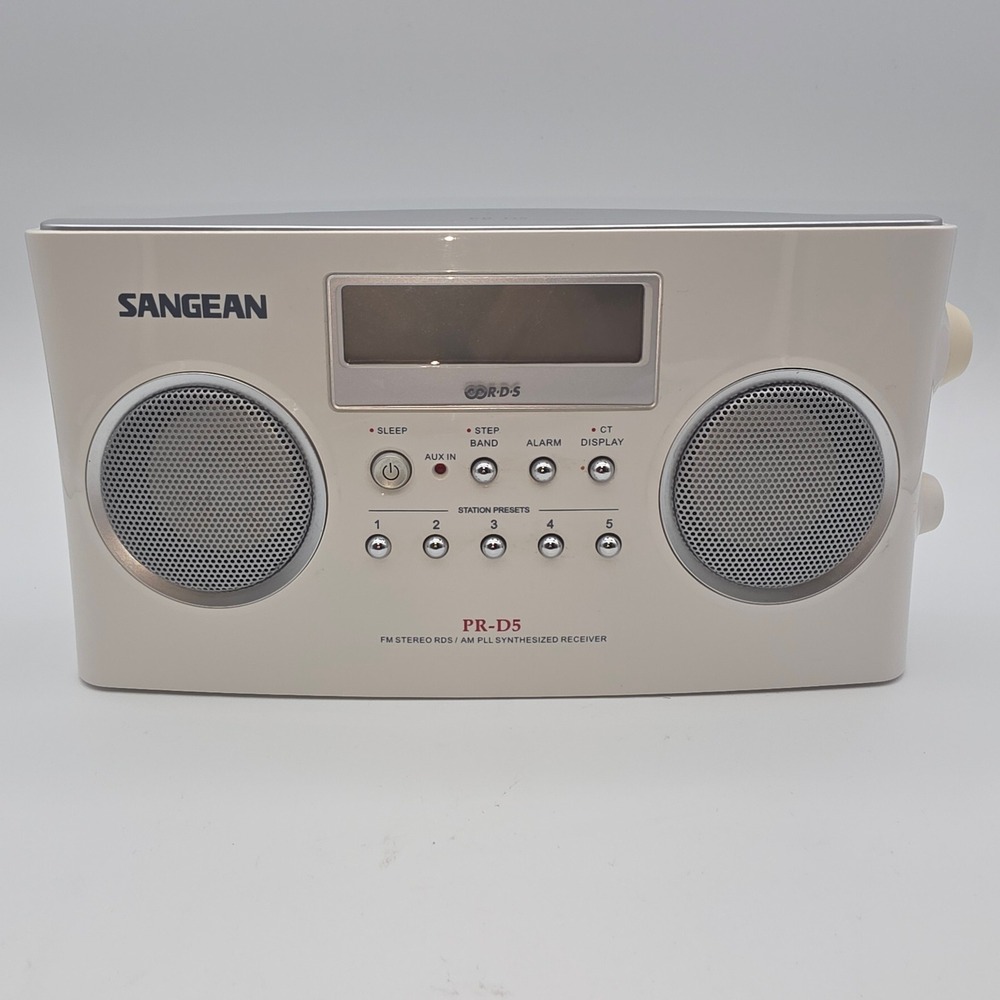 Sangean PR-D5 Portable Digital Radio AM FM RDS Stereo Receiver White OS